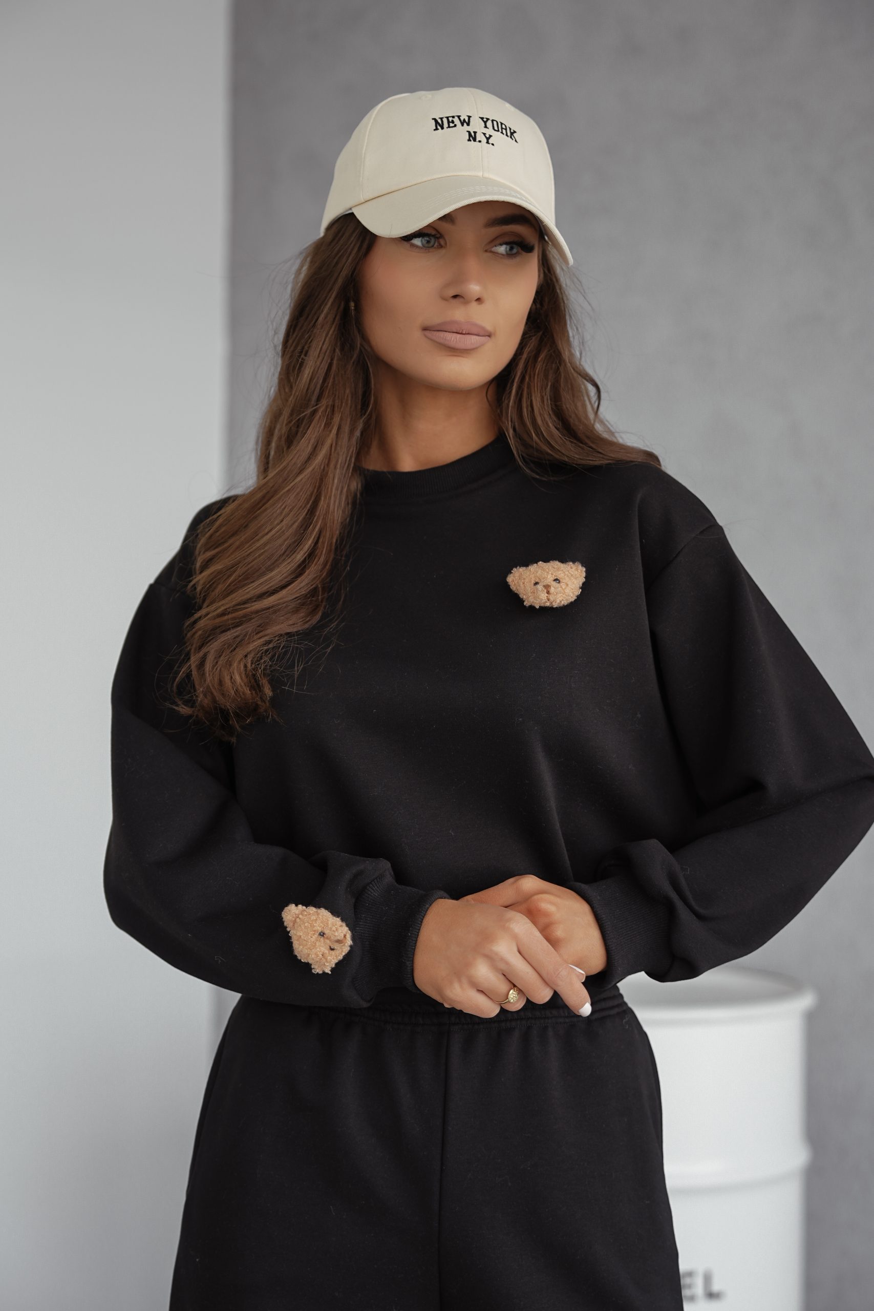Dámská bavlněná souprava ROYAL TEDDY MMK Premium 6955 černá 